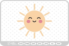 Sunshine Cute Summer Sun Yellow Nature Shine SVG PNG DXF Product Image 1