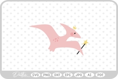 Fairy Cute Dino Dinosaur SVG PNG DXF Product Image 1
