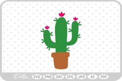 Cactus Tree Flower Spikes Desert Nature Plant SVG PNG DXF Product Image 1