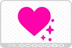 Sparkle Heart SVG PNG DXF Product Image 1
