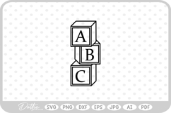 Baby Blocks SVG PNG DXF Product Image 1