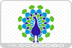 Mandala Peacock SVG PNG DXF Product Image 1