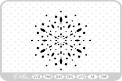 Mandala Shape Dots Circle Border Flower Pattern SVG PNG DXF Product Image 1