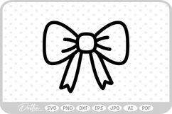 Ribbon Bow Tied Knot SVG PNG DXF Product Image 1