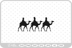 Nativity Scene Outline Silhouette Shape Christmas SVG PNG DX Product Image 1