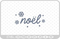 Noel Christmas Holidays Text Snowflakes Text SVG PNG DXF Product Image 1