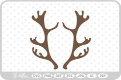 Deer Buck Stag Antlers Christmas Reindeer Hunting SVG PNG Product Image 1