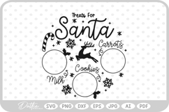 Plate For Santa Reindeers Christmas Eve Milk Cookies SVG PNG Product Image 1