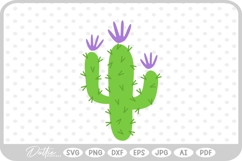 Cactus Tree Flower Spikes Desert Nature Plant SVG PNG DXF Product Image 1