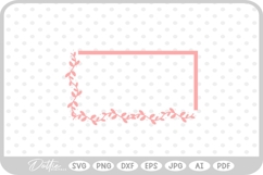 Flower Vine Leaf Border SVG PNG DXF Product Image 1