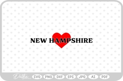 New Hampshire Heart USA State America SVG PNG DXF Product Image 1