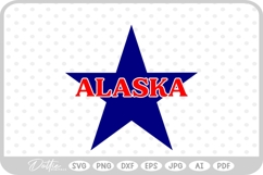 Alaska Star USA State America SVG PNG DXF Product Image 1