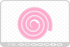 Rolled 3d Flower Template SVG PNG DXF Product Image 1