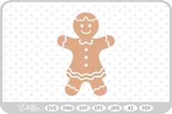 Gingerbread Christmas Man Woman Cookie SVG PNG DXF Product Image 1