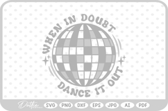 Disco Groovy Ball Party Glitter Sparkle Dance SVG PNG DXF Product Image 1