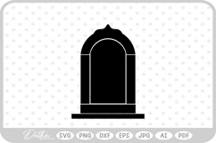Gravestone Cemetery RIP Halloween Spooky Season SVG PNG DXF Product Image 1