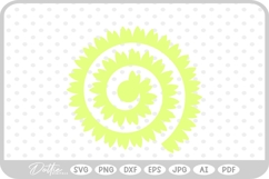 Rolled Flower Template SVG PNG DXF Product Image 1