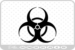 Biohazard Symbol SVG PNG DXF Product Image 1