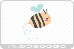 Bee Buzzy Bumble Bug Flower SVG PNG DXF Product Image 1