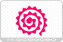 Rolled Flower SVG PNG DXF Product Image 1