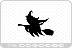 Witch Broomstick Hat Halloween SVG PNG DXF Product Image 1