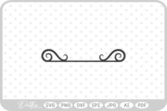 Decorative Swirl Shape Border Flourish SVG PNG DXF Product Image 1