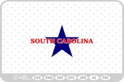 South Carolina Star USA State America SVG PNG DXF Product Image 1