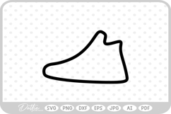 Shoe Trainer Outline SVG PNG DXF Product Image 1
