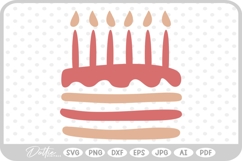Birthday Cake SVG PNG DXF Product Image 1