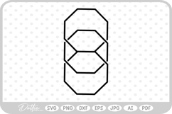 Hexagon Shapes Linked SVG PNG DXF Product Image 1