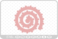 Paper Flower Rolled Craft SVG PNG DXF Product Image 1