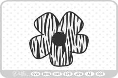 Flower Zebra Print Pattern SVG PNG DXF Product Image 1