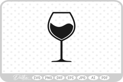 Wine Glass Drink SVG PNG DXF Product Image 1
