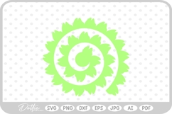 Rolled Paper Flower Template SVG PNG DXF Product Image 1