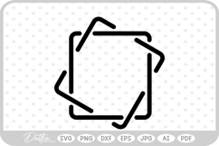 Square Line Shape Border SVG PNG DXF Product Image 1