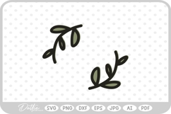 Botanical Hand Drawn Vine Doodle Nature SVG PNG DXF Product Image 1