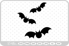 Bats Stars Spooky Halloween Fall Autumn SVG PNG DXF Product Image 1