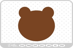 Bear Face SVG PNG DXF Product Image 1