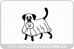 Ghost Dog Halloween SVG PNG DXF Product Image 1