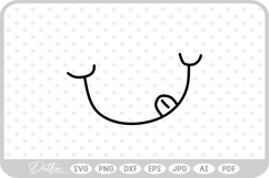 Cartoon Mouth Emoji Silly Emotive Doodle Sketch SVG PNG DXF Product Image 1
