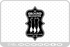 Ground Broomsticks Potion Bottle Label Halloween Witch SVG Product Image 1