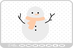 Snowman Winter Christmas SVG PNG DXF Product Image 1