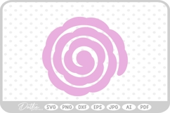 Rolled 3d Flower Template SVG PNG DXF Product Image 1