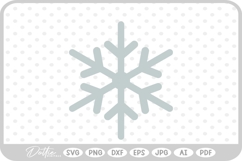 Snowflake Doodle Sketch Christmas Winter SVG PNG DXF Product Image 1