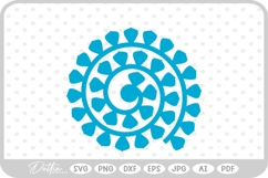 Rolled Paper Flower Template SVG PNG DXF Product Image 1