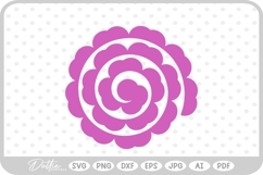 Rolled Paper Flower Template SVG PNG DXF Product Image 1