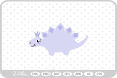 Cute Girly Dinosaur Pretty SVG PNG DXF Product Image 1