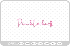 Pinktober October Breast Cancer Awareness Ribbon SVG PNG DXF Product Image 1