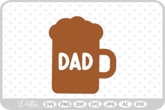 Dad Beer Glass SVG PNG DXF Product Image 1