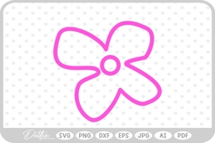 Flower Doodle Sketch Style Hand Drawn SVG PNG DXF Product Image 1